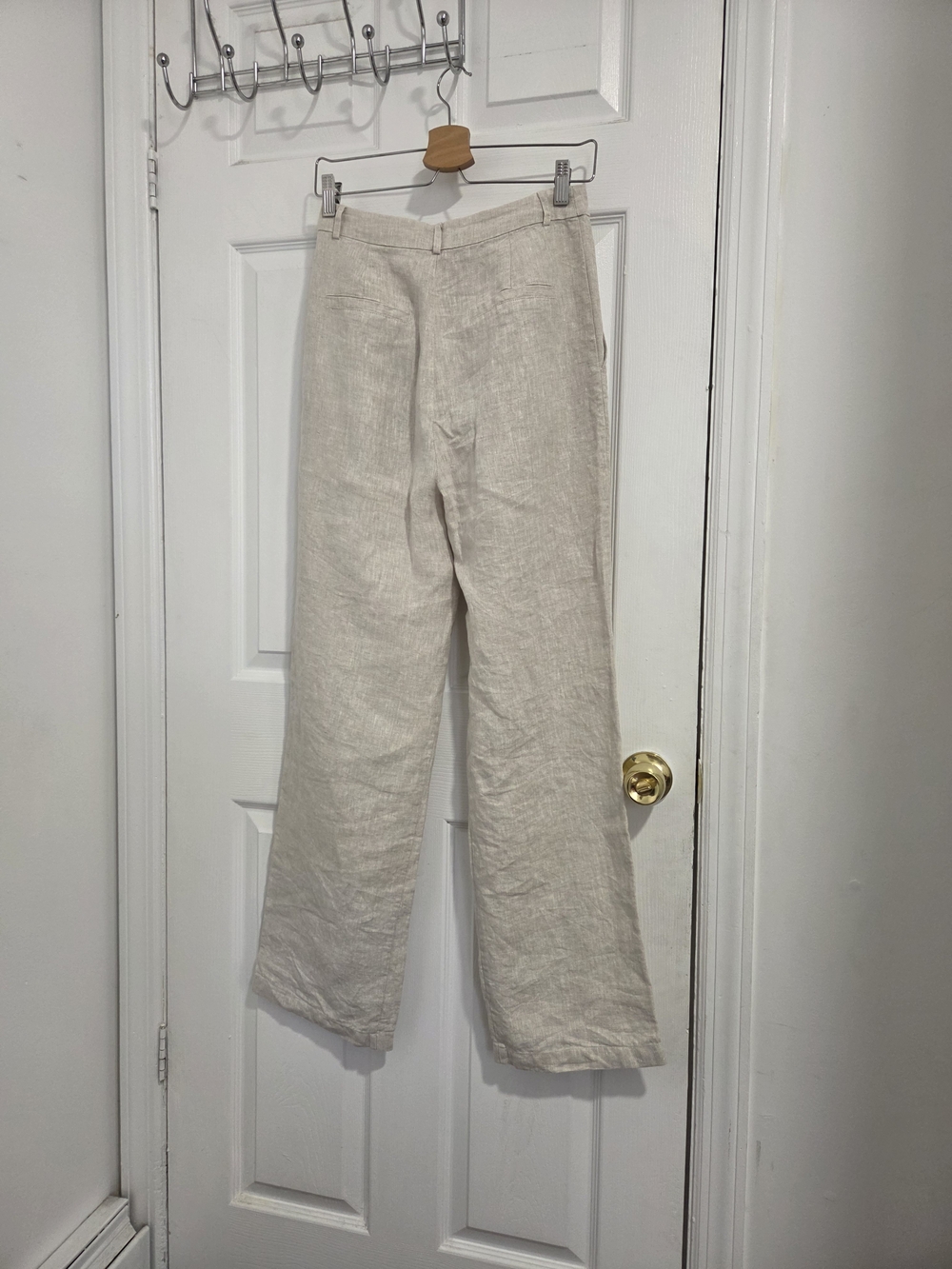 Reformation High-Rise Wide Leg Linen Pants - Cream - Picture 7 of 14